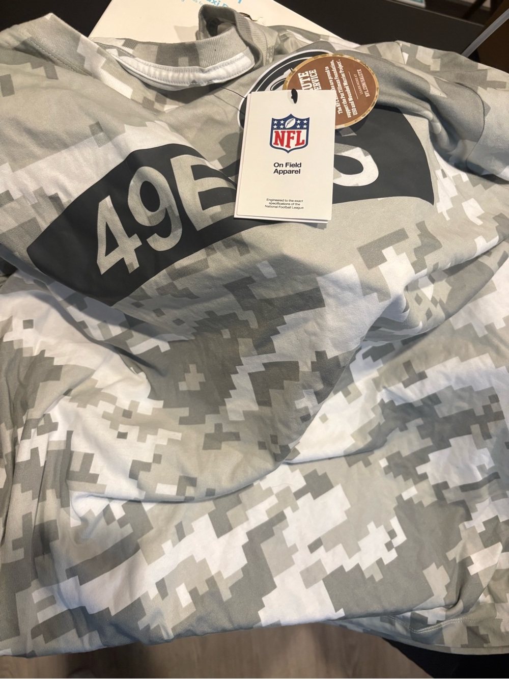 Nike Men’s Short Sleeve 49ers Digital Camo Tee - White & Gray